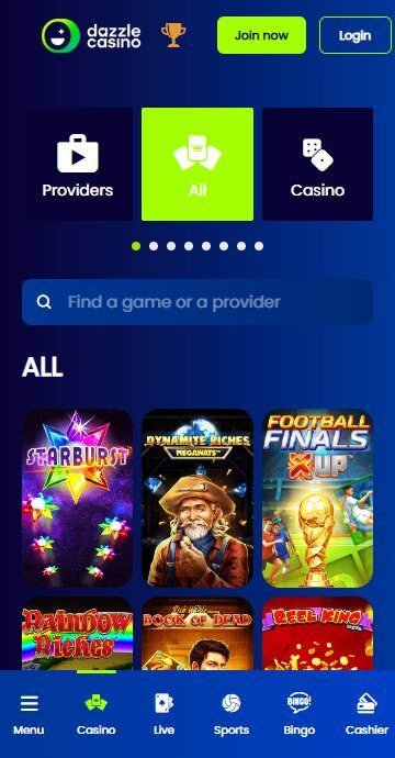 Dazzle Casino games