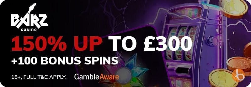 Barz Casino exclusive welcome bonus