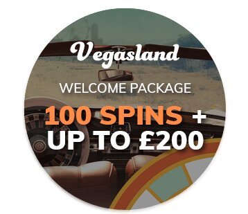 VegasLand sign up offer banner