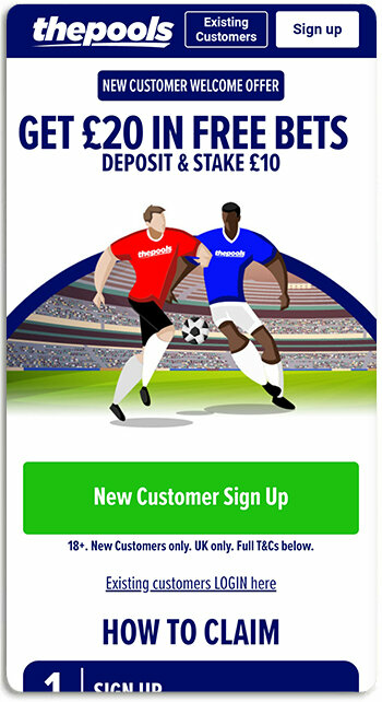ThePools welcome offer is a free bet for all new players