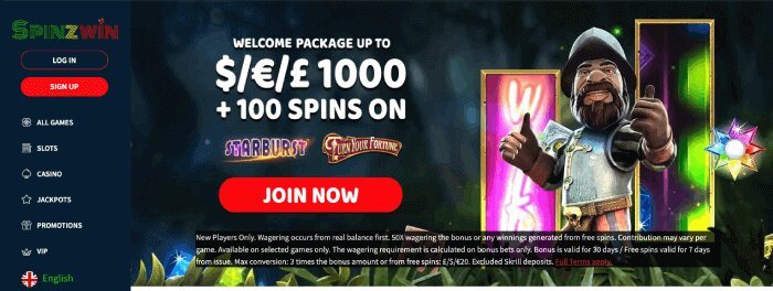 Spinzwin casino in June 2021