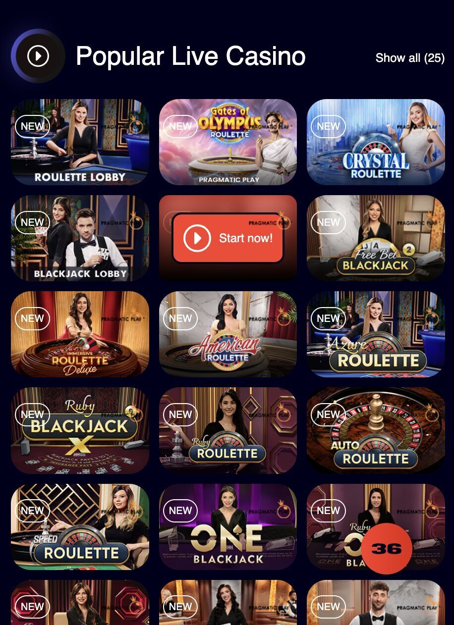 36Vegas live casino