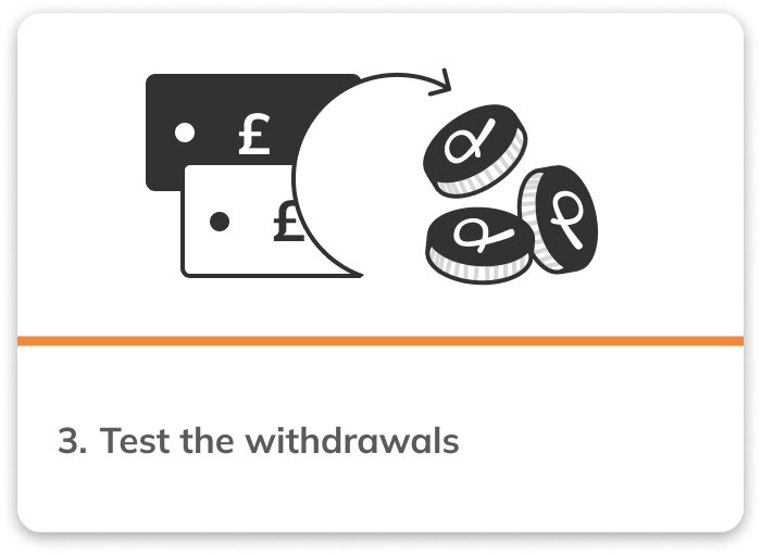Step 3 test the withdrawals