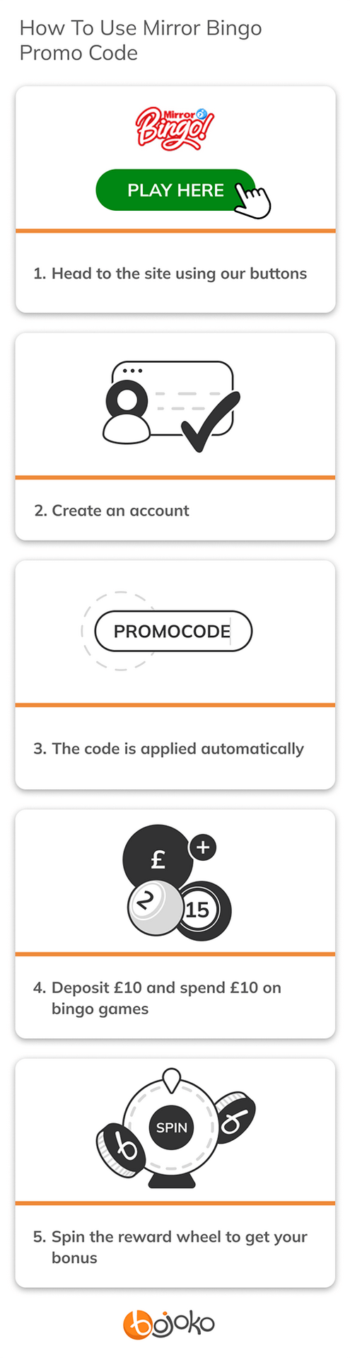 How to use Mirror Bingo promo code
