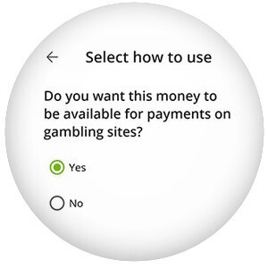 Give permission to use Neteller on gambling sites