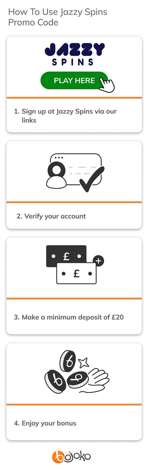 How to use Jazzy Spins promo code