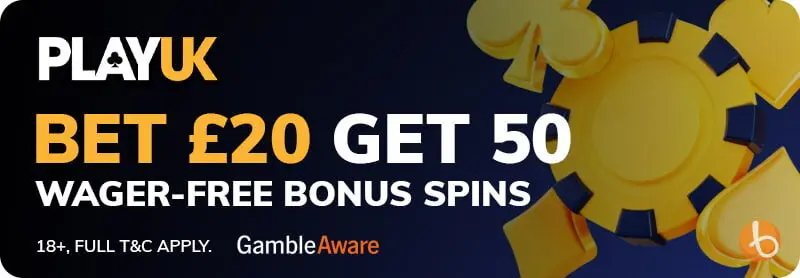 Welcome bonus at PlayUK casino
