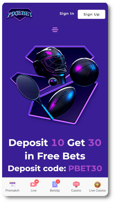 Pixiebet welcome offer is a £30 free bet