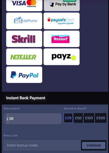 Betsuna cashier screen when depositing