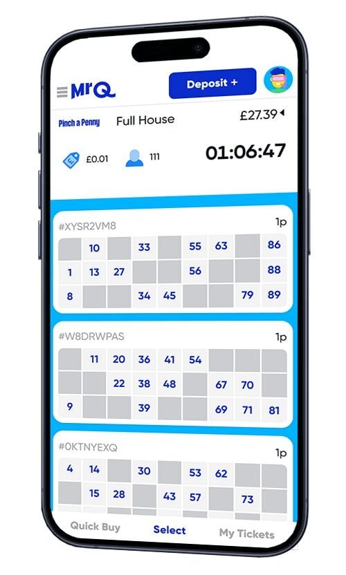 MrQ Bingo's modern bingo software looks good on mobile devices as well as on desktop