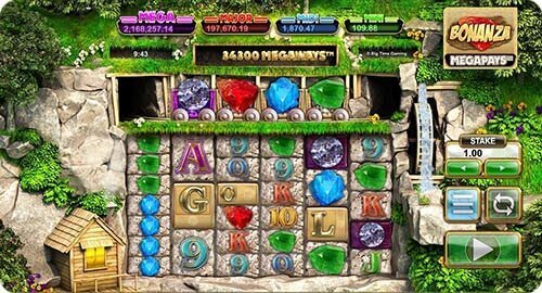 Gameplay screenshot of Bonanza Megapays