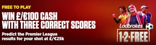 Ladbrokes 1-2-free is play-for-free bet game