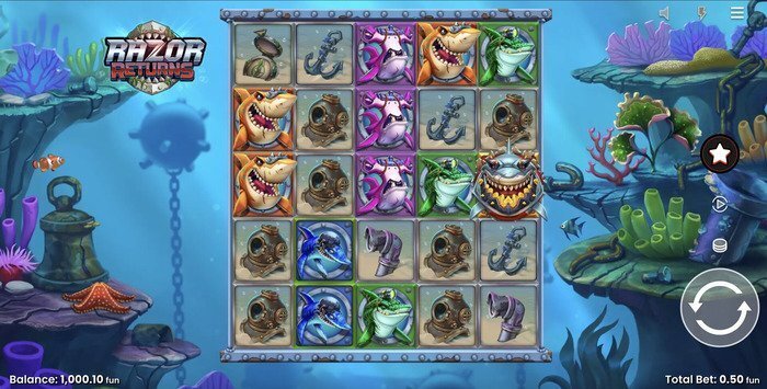 Screenshot of Razor Returns slot