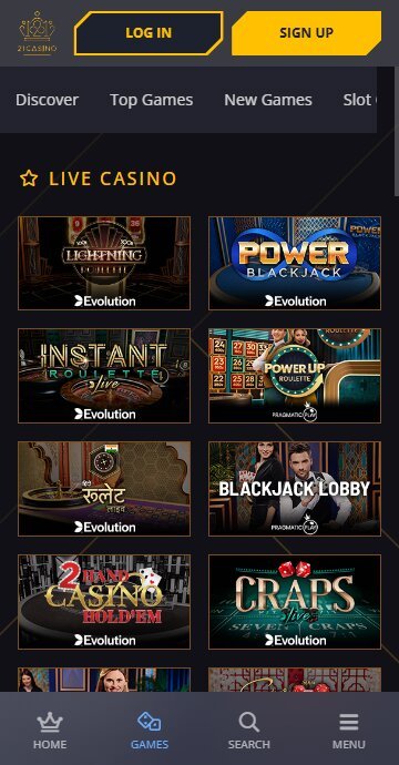 21 Casino games