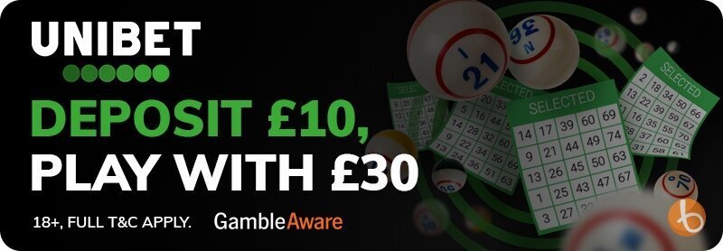 A banner featuring Unibet Bingo promotion