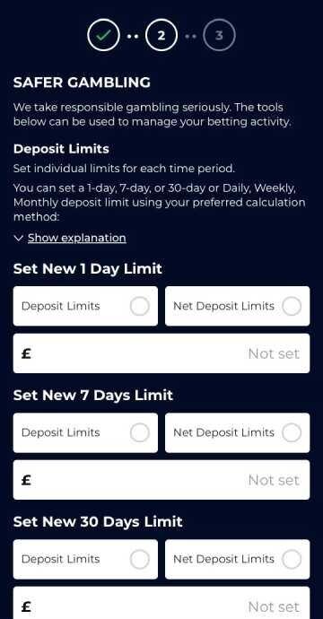 Planet Sport Bet registration step 3