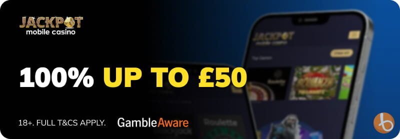 Jackpot Mobile Casino bonus banner