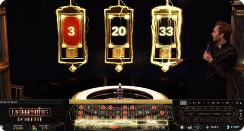 Lightning Roulette live casino game