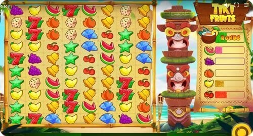 Tiki Fruits online slot screenshot