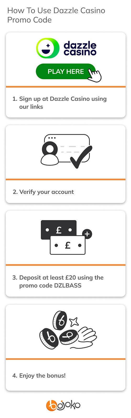 How to use Dazzle Casino promo code
