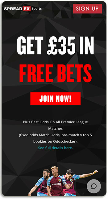 Claim your SpreadEX free bet on the landing page