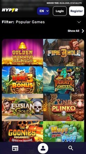 Hyper Casino on mobile