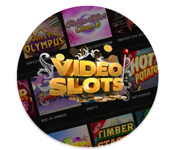 Videoslots casino logo circle