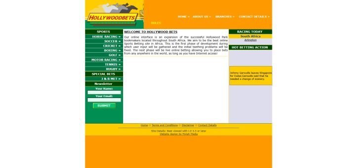 Hollywoodbets in March 2006