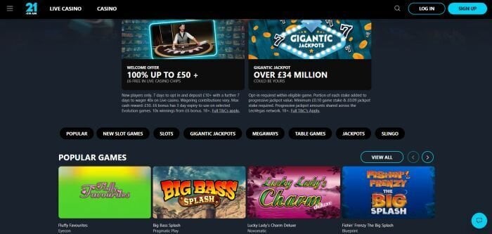 21.co.uk in December 2025