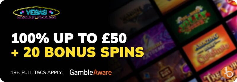 Vegas Mobile Casino bonus banner