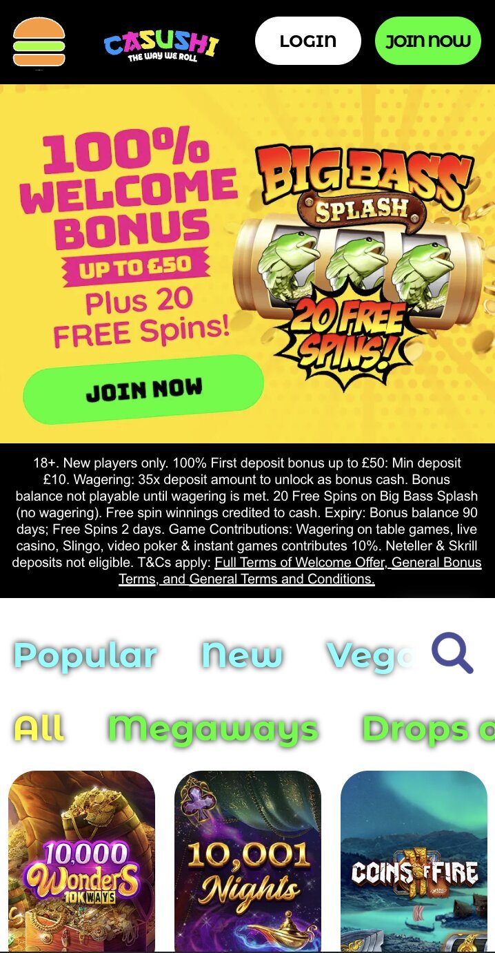 Casushi mobile casino