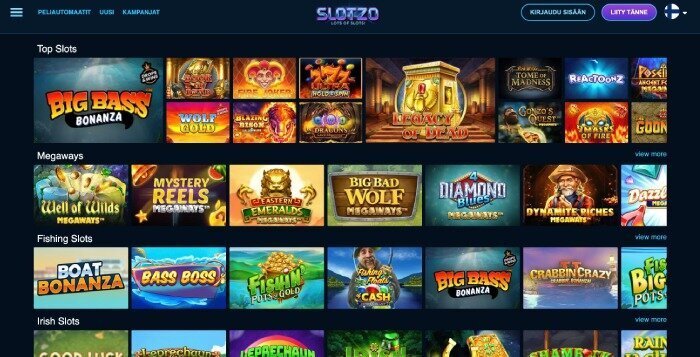Slotzo casino in August 2023