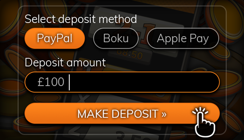 Deposit online using Paypal