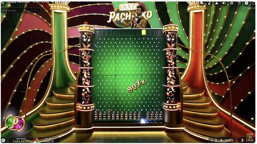 Crazy Pachinko live bonus game