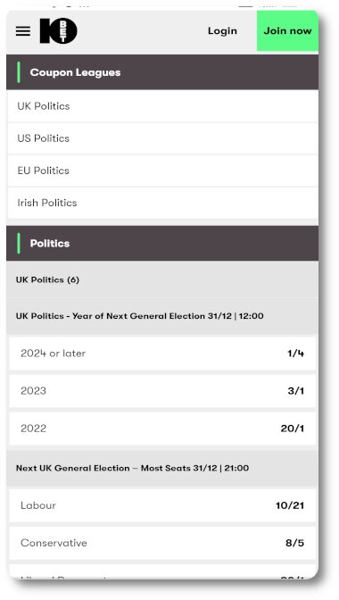 Bet on politics at 10Bet