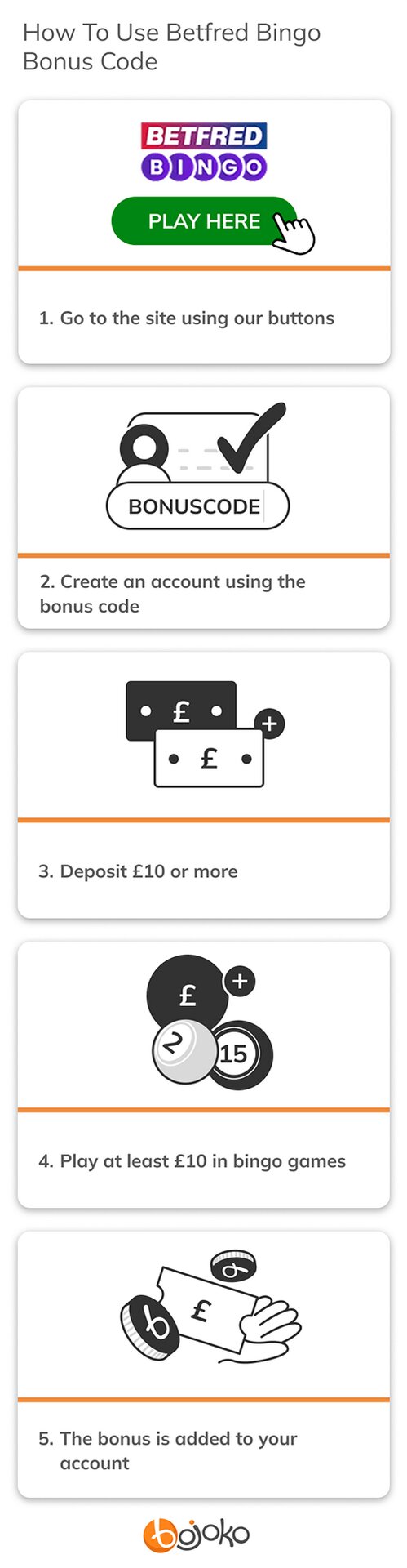 How to use Betfred Bingo bonus code