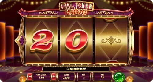 Free Reelin Joker 1000 single payline slot