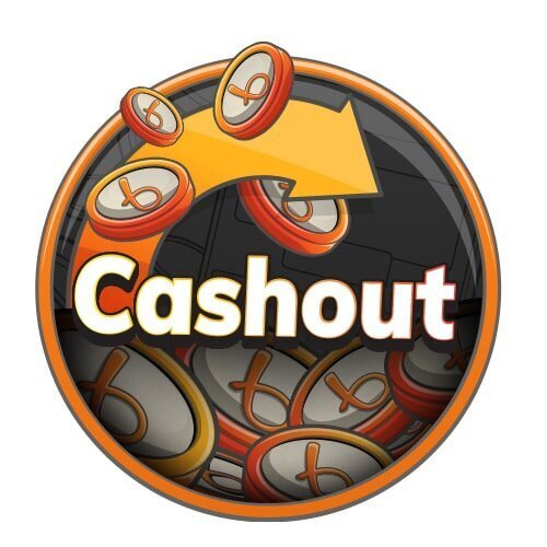 A twisting arrow indicating a cashout