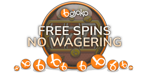 Bojoko style image for free spins no wagering page