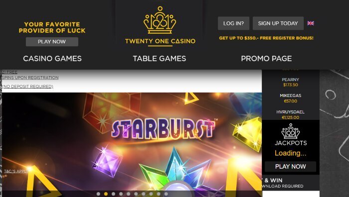 21 Casino in August 2015