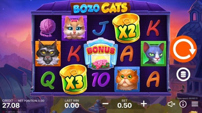 This is how Bozo Cat slot looks like