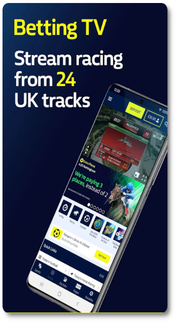 This is what William Hill horse racing betting app looks like on mobile