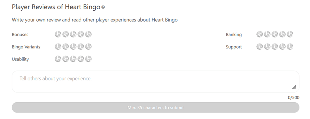 User reviews on bingo sites