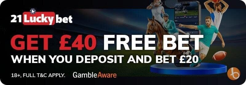 21LuckyBet bonus banner for betting