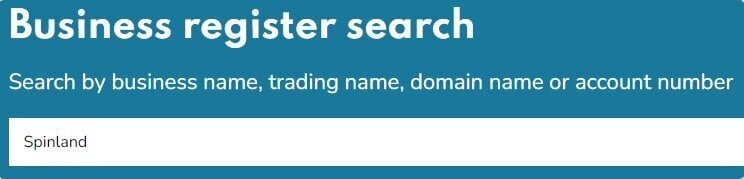 The search bar on UKGC license register saerch