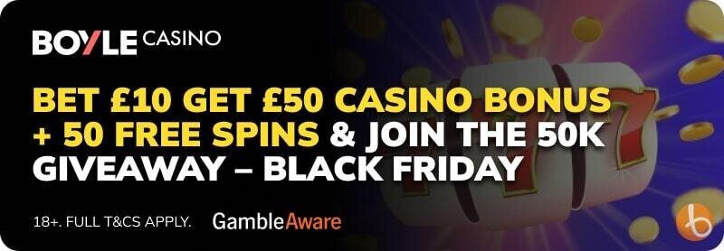 BoyleCasino exclusive black friday casino welcome bonus