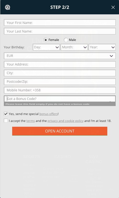 Enter your personal details