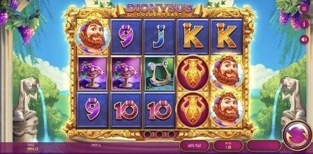 Dionysus Golden Feast slot game by Thunderkick