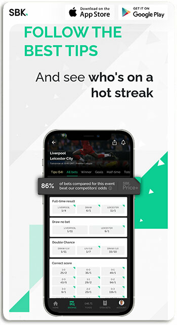 This is what SBK sportsbook looks like on mobile