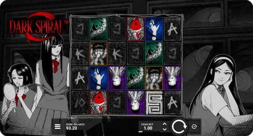 Screenshot of Dark Spiral slot by Hacksaw Gaming